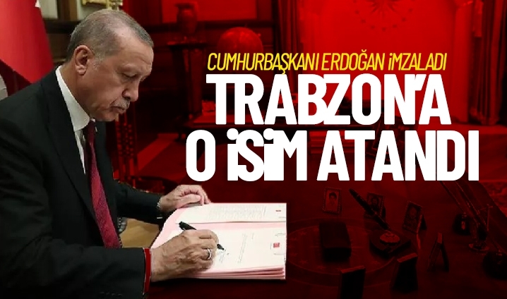 Cumhurbakan Erdoan o ismi Trabzon'a atad