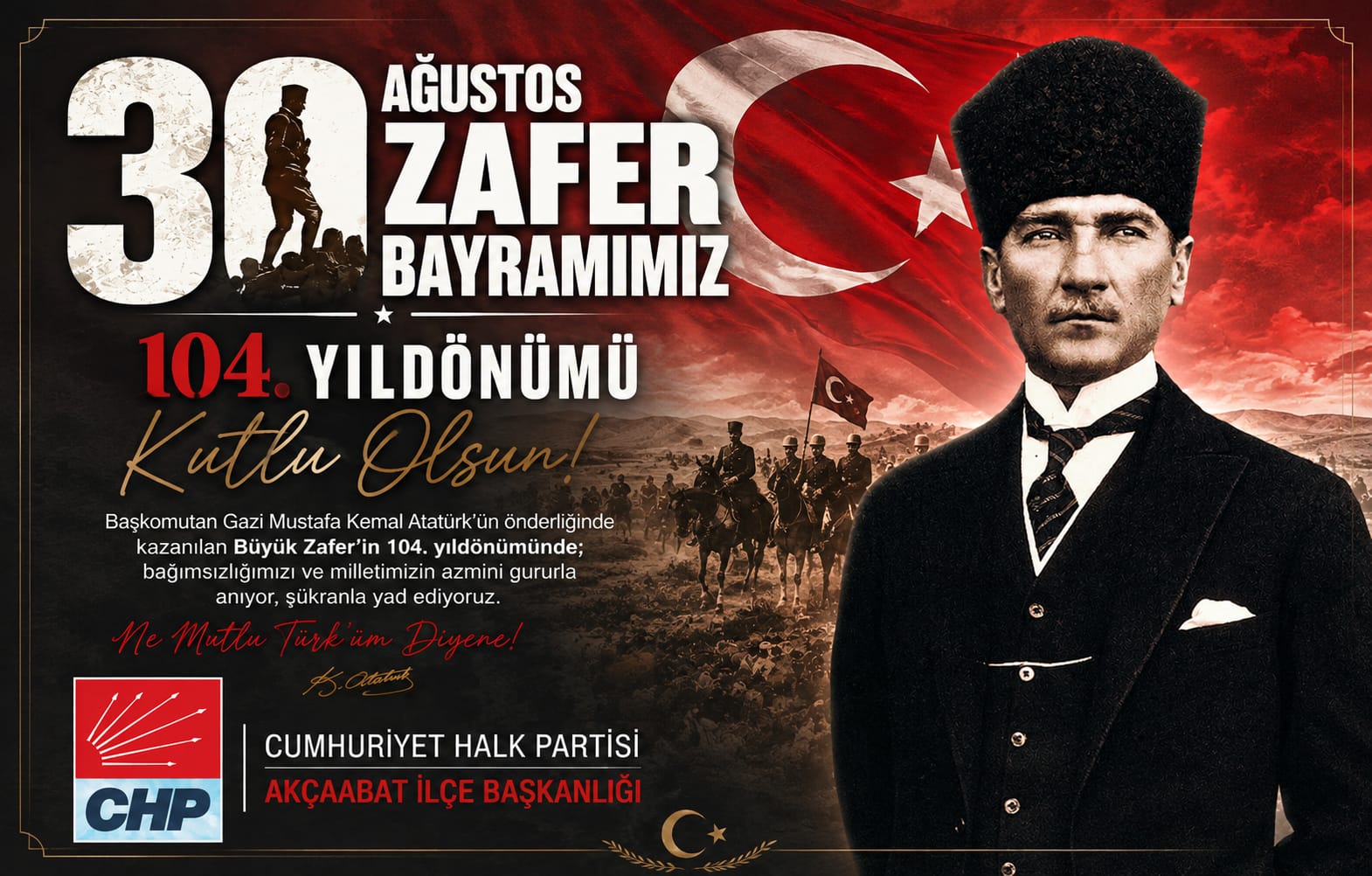 CHP AK�AABAT �L�E BA�KANINDAN 30 A�USTOS KUTLAMASI