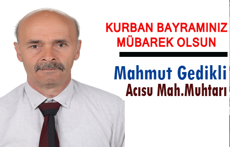 ACISU MUHTARI MAHMUT GEDKL'DEN KUTLAMA MESAJI