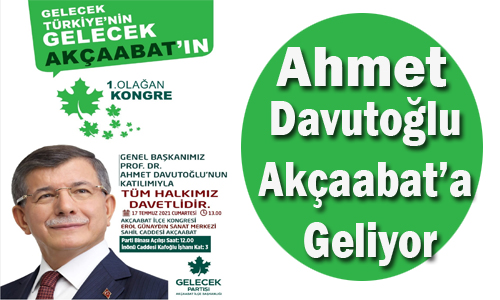 AHMET DAVUTOLU AKAABAT'A GELYOR