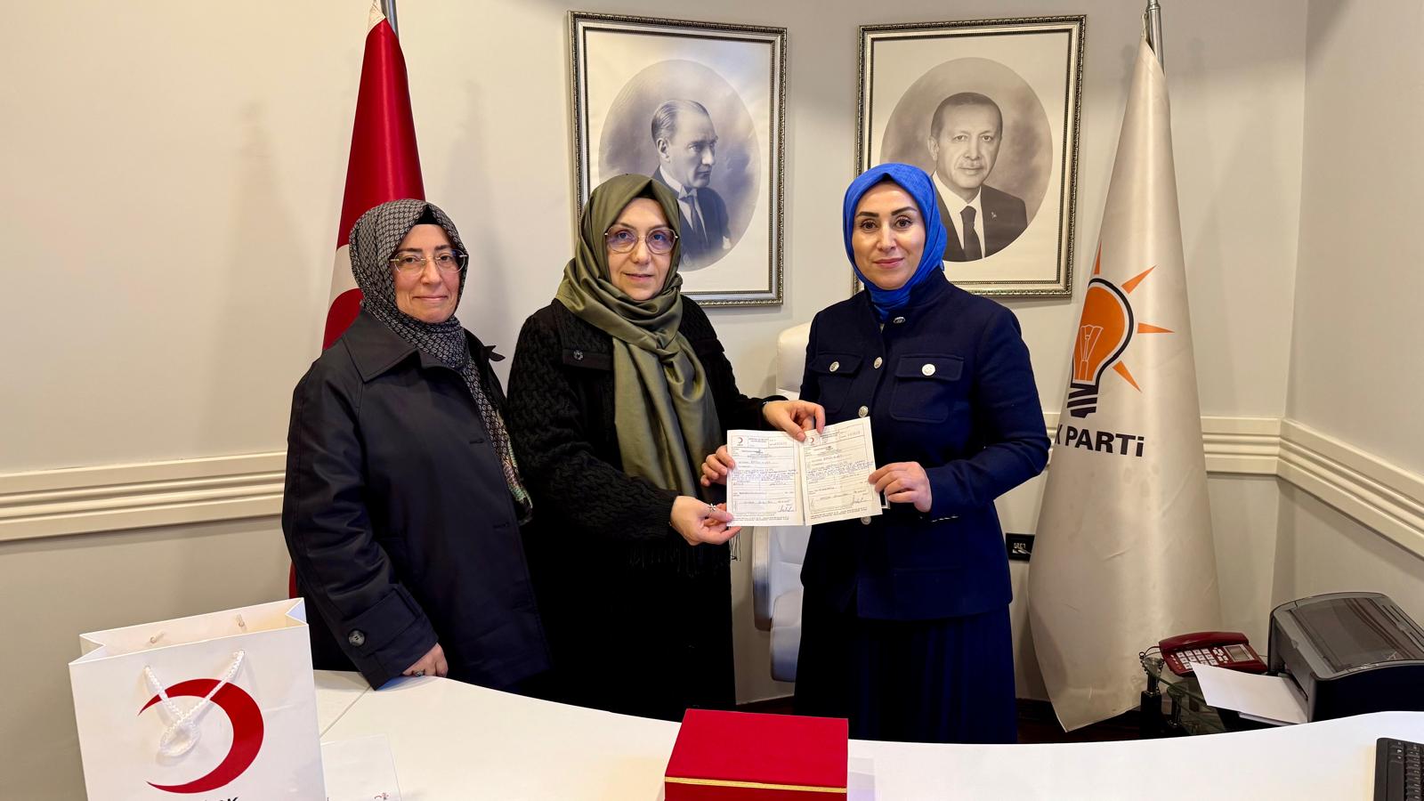 AK Parti Kadın Kolları’ndan Gazze İçin Anlamlı Destek