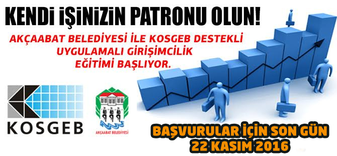 Akaabat Belediyesi'den Giriimcilik Kursu.
