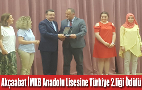 Akaabat MKB Anadolu Lisesine Trkiye 2.lii dl    