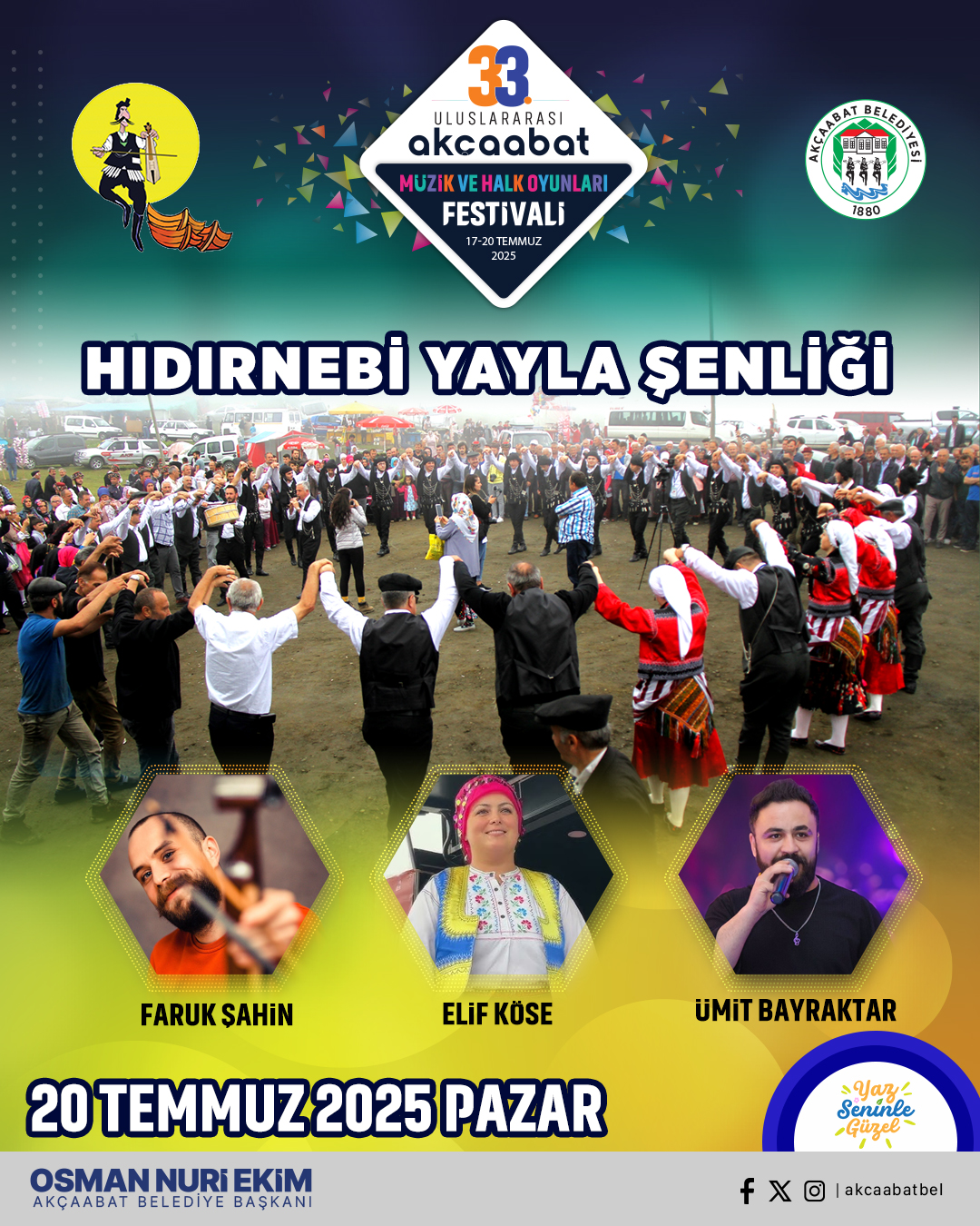 AKÇAABAT’TA 33. ULUSLARARASI AKÇAABAT MÜZİK VE HALK OYUNLARI FESTİVALİ BAŞLIYOR