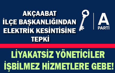 ANAHTAR PART'DEN ELEKTRK KESNTLERNE TEPK