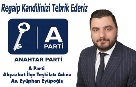 ANAHTAR PART�'DEN KUTLAMA MESAJI 