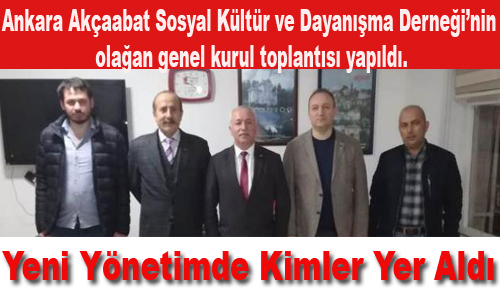 Ankara’ya Yeni Yönetim