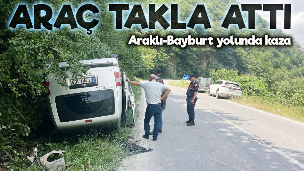 Araklı-Bayburt yolunda kaza