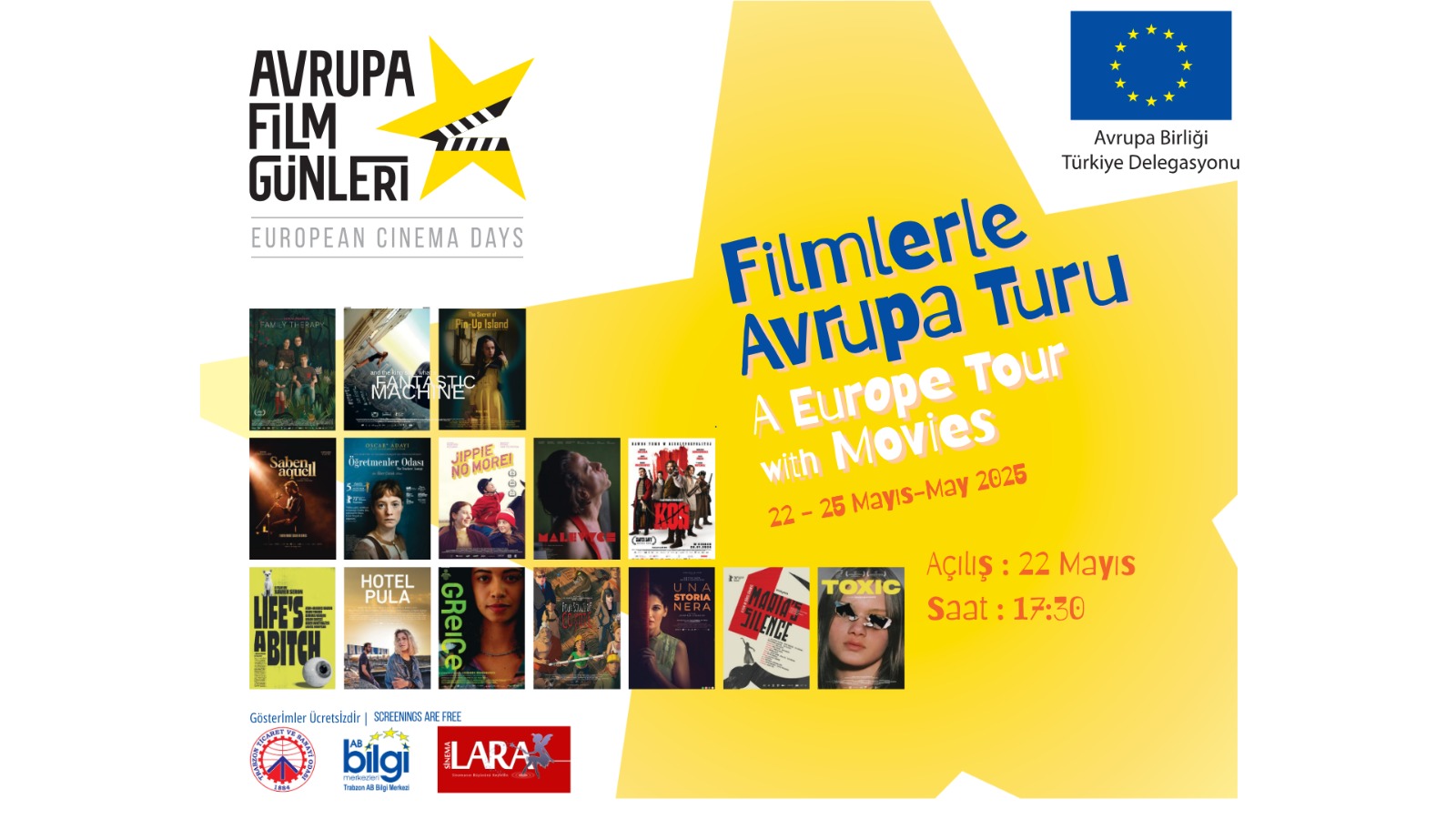Avrupa'nn sekin filmleri 22  25 Maysta Trabzon'daizleyiciyle buluuyor
