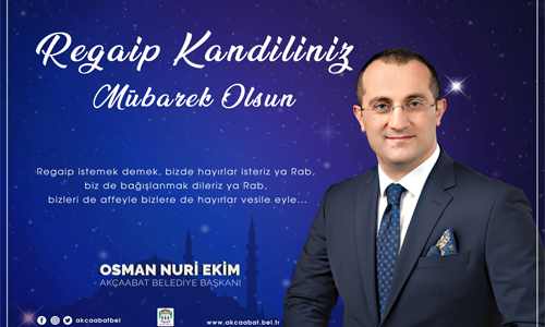BAKAN EKM REGAP KANDLN KUTLADI


