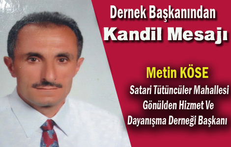 Bakan Metin Kse'den Kandil Mesaj