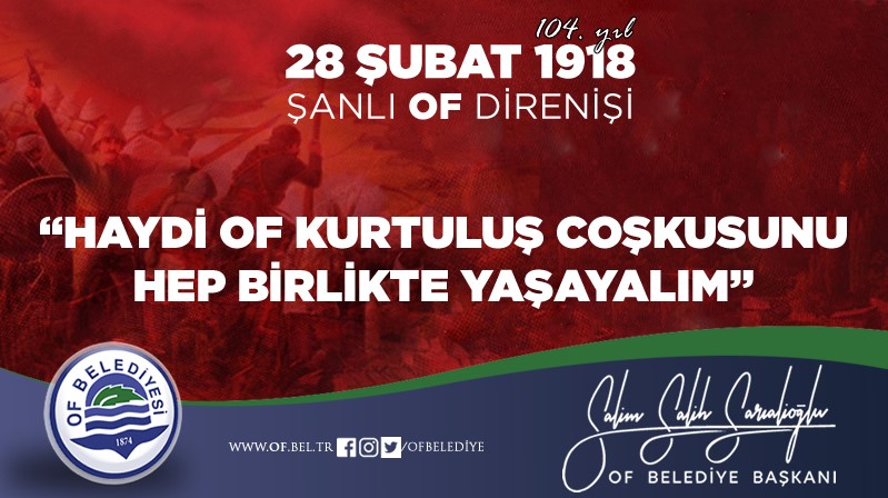 Bakan Saraliolu, 'Haydi OF kurtulu cokusunu hep birlikte yaayalm'

