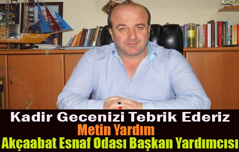 Bakan Yardmcsndan Kadir Gecesi Mesaj