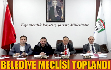 Belediye Meclisinin Aralk ay toplants balad.
