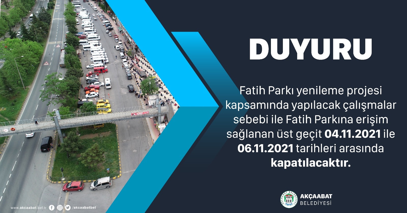 BELEDYE'DEN DUYURU