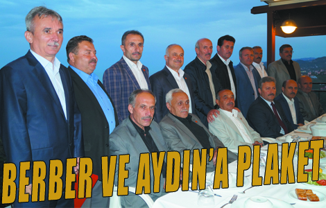 Berber ve Aydın’a plaket