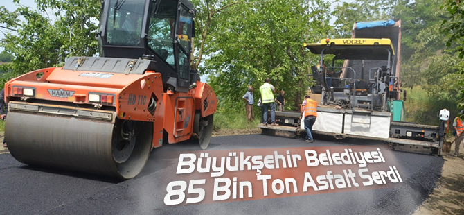 Bykehir Belediyesi 85 Bin Ton Asfalt Serdi
