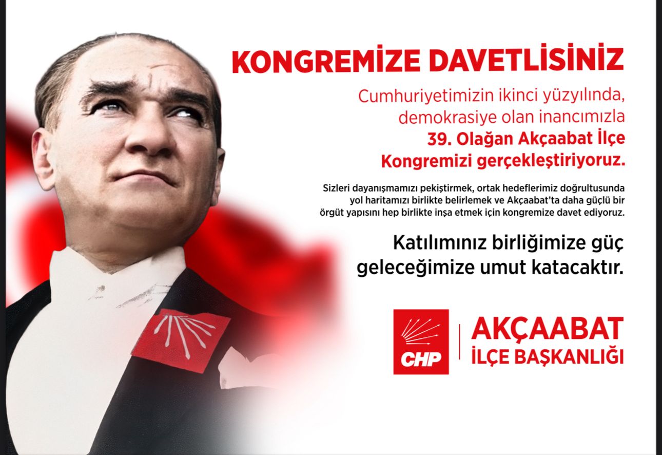 CHP LE KONGRES PAZAR GN YAPILACAK