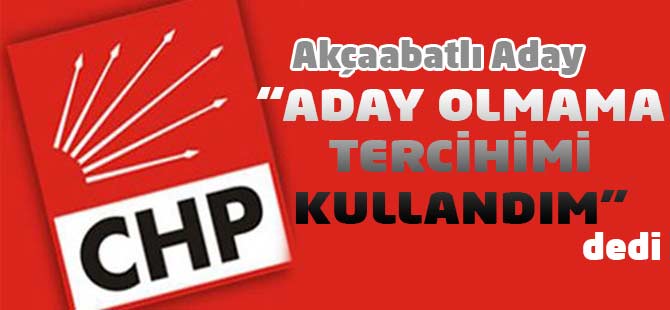 CHP'de 3 isim başvuru Yapmadı