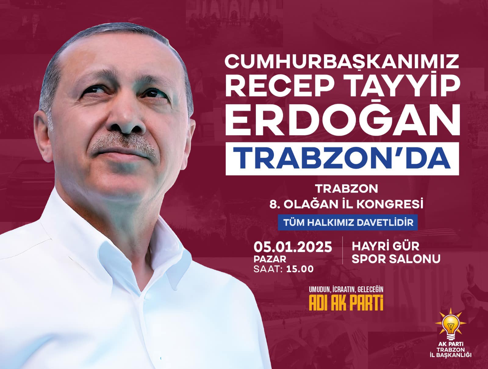 Cumhurbakan Recep Tayyip Erdoan Trabzona geliyor.
