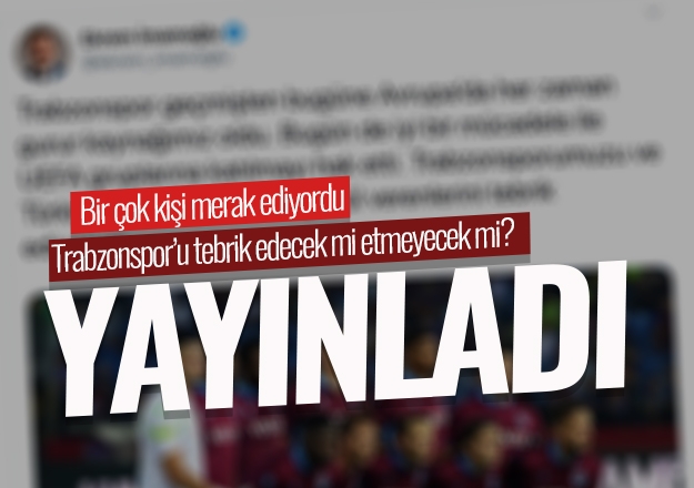 Ekrem mamolu'ndan Trabzonspor'a tebrik!