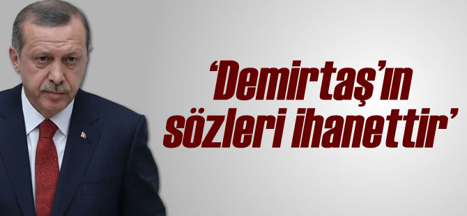 Erdoğan, 'Demirtaş'ın Sözleri İhanettir'