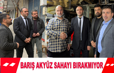 ESNAF ODASI BAŞKAN ADAYI BARIŞ AKYÜZ SAHAYI BIRAKMIYOR.