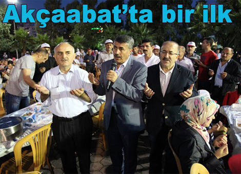 Halka açık iftar Akçaabat’ta bir ilk oldu