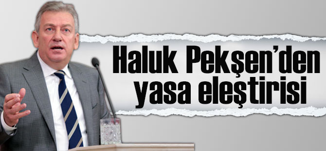 Haluk Pekşen’den Yasa Eleştirisi