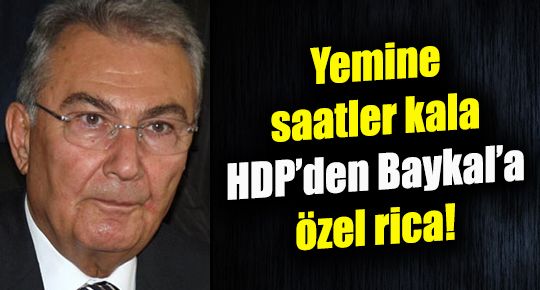 HDP'den Baykal'a zel rica!
