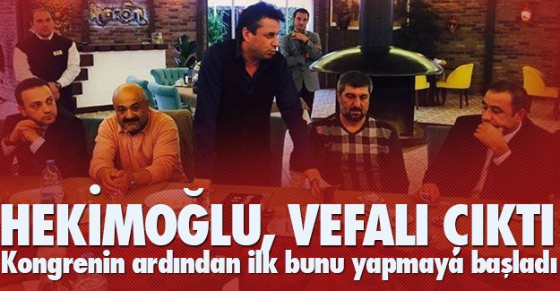 Hekimolu, Genel Kurulun ardndan bunu yapmaya balad