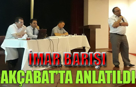 İMAR BARIŞI AKÇAABAT'TA ANLATILDI