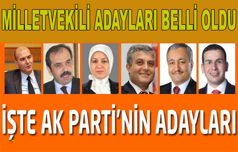 te AK Partinin Aday Listesi
