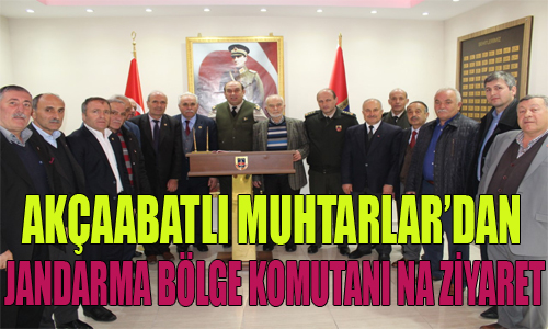 Jandarma bölge komutanına muhtarlardan ziyaret