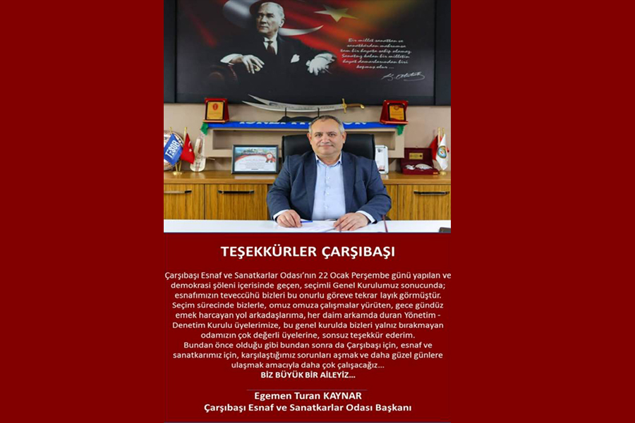 KAYNAR'DAN TE�EKK�R MESAJI