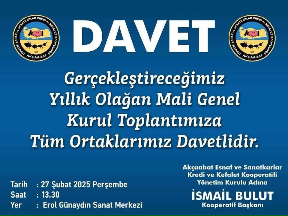 MAL GENEL KURUL DAVET