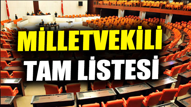 Milletvekili tam listesi
