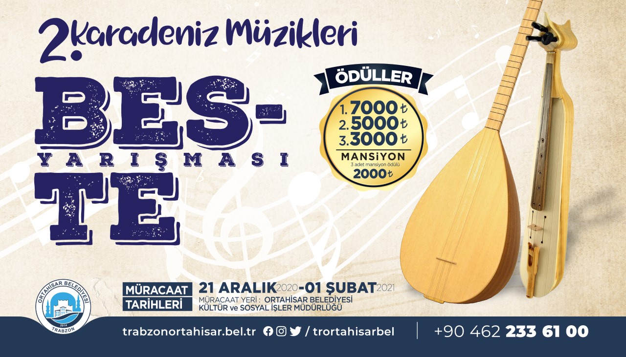 Ortahisar'dan ödüllü beste yarışması.