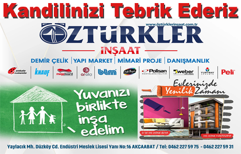 ÖZTÜRKLER'DEN KANDİL İLANI