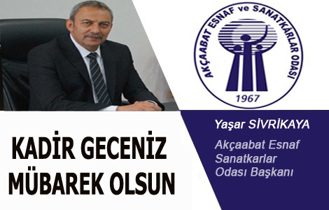 S�VR�KAYA'DAN KUTLAMA MESAJI