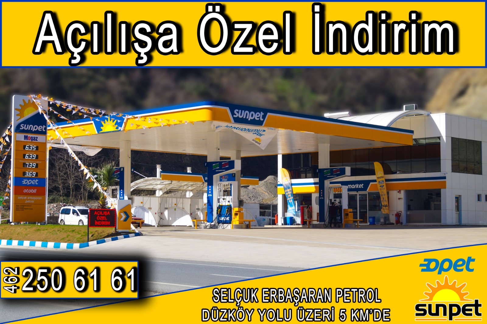 SUNPET SELUK ERBAARAN PETROL HZMETE AILDI