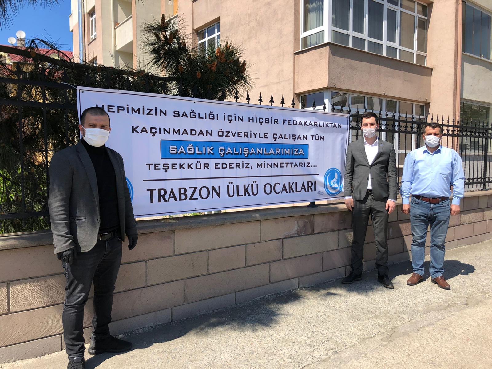 TRABZON LK OCAKLARINDAN SALIK ALIANLARINA TEEKKR PANKARTLARI
