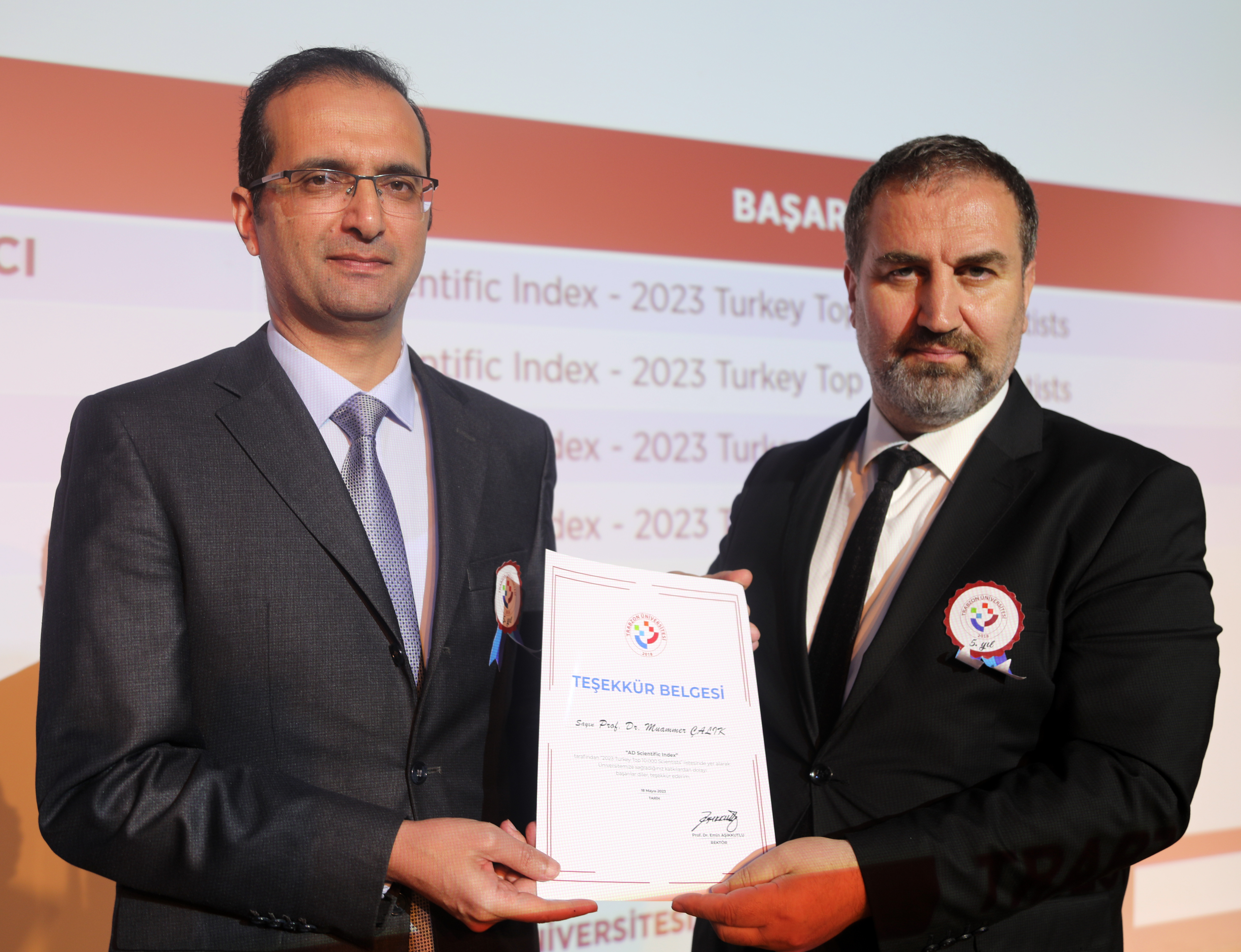 Trabzon niversitesinden Teekkr Belgesi