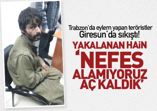 Trabzon'da eylem yapan teröristler Giresun'da sıkıştı