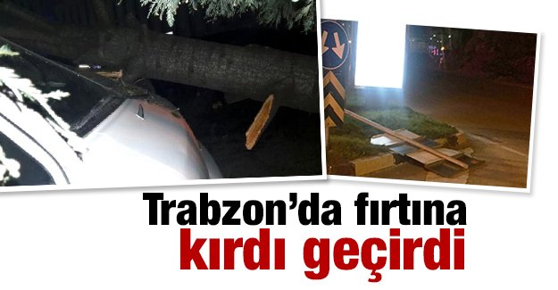 Trabzon'da frtna krd geirdi