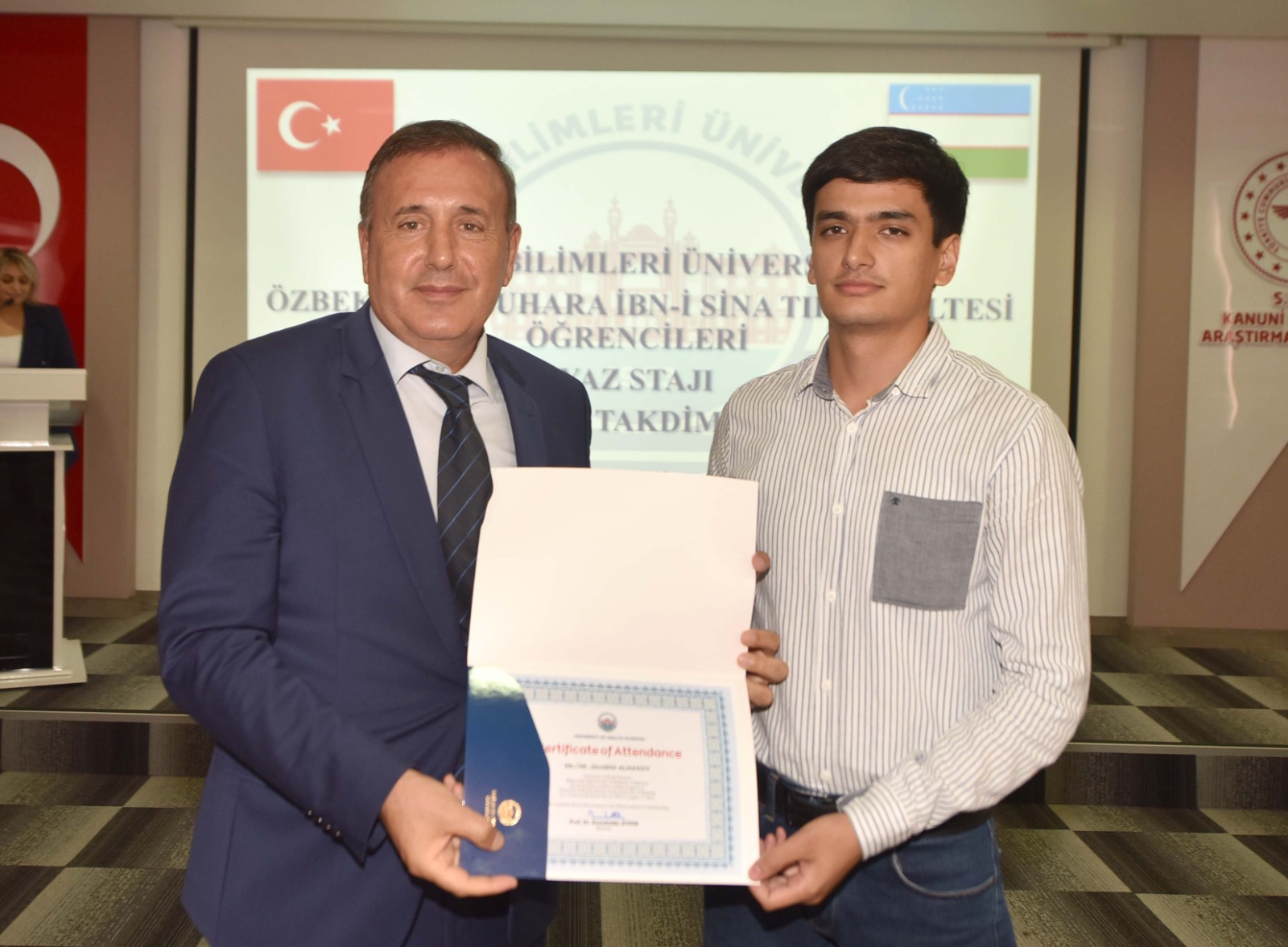 Trabzon’da staj yapan Özbek Tıp öğrencilerine veda töreni düzenlendi