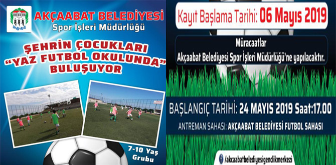 YAZ FUTBOL OKULU N KAYITLAR BALADI
