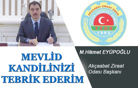 Z�RAAT ODASINDAN KUTLAMA MESAJI