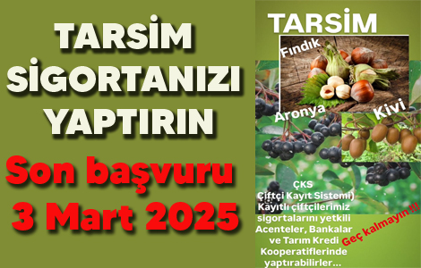 ZRAAT ODASI'NDAN UYARI